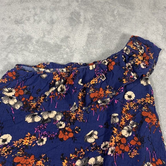 Mossimo Supply Co. NWT Floral Ruffle One Shoulder Blouse Size Large Women’s - Picture 5 of 9